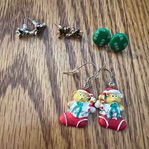 Set of 5 Christmas Earrings